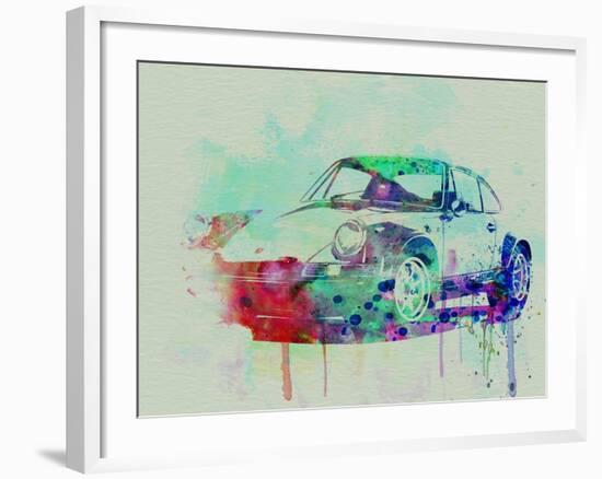 Porsche 911 Watercolor 2-NaxArt-Framed Art Print