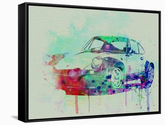 Porsche 911 Watercolor 2-NaxArt-Framed Stretched Canvas