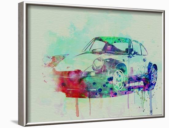 Porsche 911 Watercolor 2-NaxArt-Framed Art Print