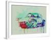 Porsche 911 Watercolor 2-NaxArt-Framed Art Print