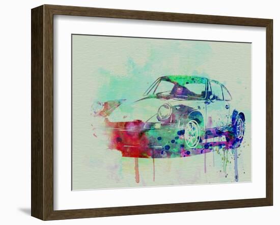 Porsche 911 Watercolor 2-NaxArt-Framed Art Print