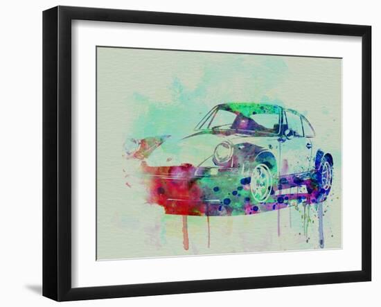 Porsche 911 Watercolor 2-NaxArt-Framed Art Print