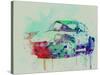 Porsche 911 Watercolor 2-NaxArt-Stretched Canvas