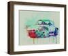 Porsche 911 Watercolor 2-NaxArt-Framed Art Print