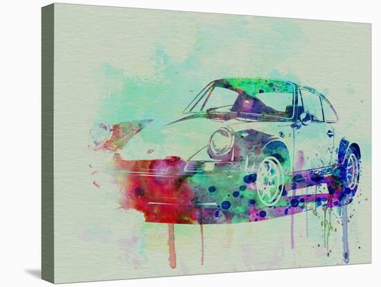 Porsche 911 Watercolor 2-NaxArt-Stretched Canvas