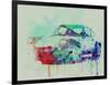 Porsche 911 Watercolor 2-NaxArt-Framed Art Print