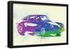 Porsche 911 Watercolor-NaxArt-Framed Poster