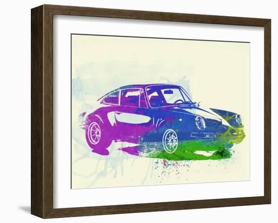 Porsche 911 Watercolor-NaxArt-Framed Art Print