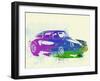 Porsche 911 Watercolor-NaxArt-Framed Art Print