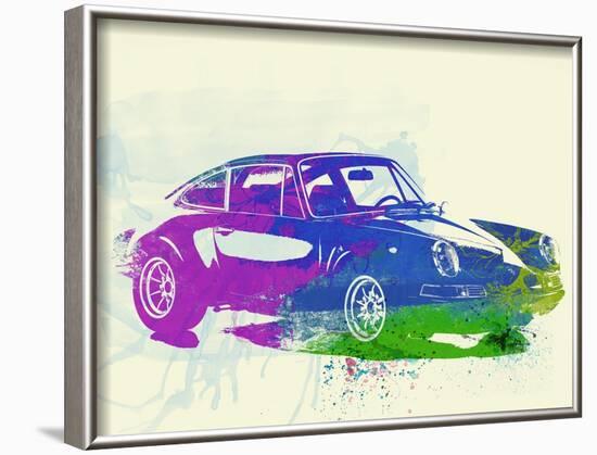 Porsche 911 Watercolor-NaxArt-Framed Art Print