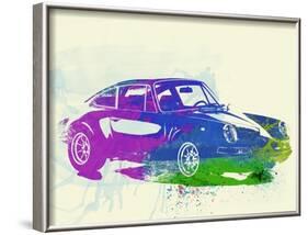 Porsche 911 Watercolor-NaxArt-Framed Art Print