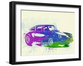 Porsche 911 Watercolor-NaxArt-Framed Art Print