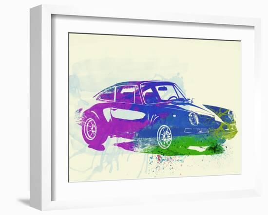 Porsche 911 Watercolor-NaxArt-Framed Art Print