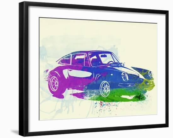 Porsche 911 Watercolor-NaxArt-Framed Art Print