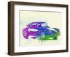 Porsche 911 Watercolor-NaxArt-Framed Art Print