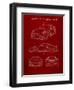 Porsche 911 with Spoiler Patent-Cole Borders-Framed Art Print