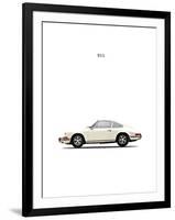 Porsche 911E 1968 White-Mark Rogan-Framed Art Print