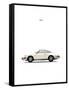 Porsche 911E 1968 White-Mark Rogan-Framed Stretched Canvas