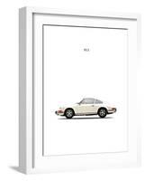 Porsche 911E 1968 White-Mark Rogan-Framed Art Print