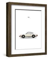 Porsche 911E 1968 White-Mark Rogan-Framed Art Print