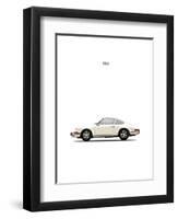 Porsche 911E 1968 White-Mark Rogan-Framed Art Print