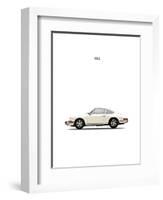 Porsche 911E 1968 White-Mark Rogan-Framed Art Print