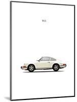 Porsche 911E 1968 White-Mark Rogan-Mounted Art Print