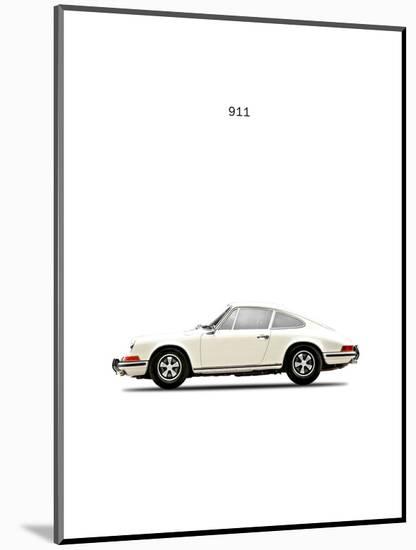 Porsche 911E 1968 White-Mark Rogan-Mounted Art Print