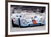 Porsche 917 Gulf Watercolor-NaxArt-Framed Art Print