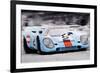 Porsche 917 Gulf Watercolor-NaxArt-Framed Art Print