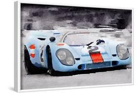 Porsche 917 Gulf Watercolor-NaxArt-Framed Art Print