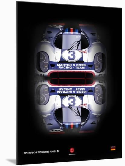 Porsche 917 Martini Rossi-NaxArt-Mounted Art Print