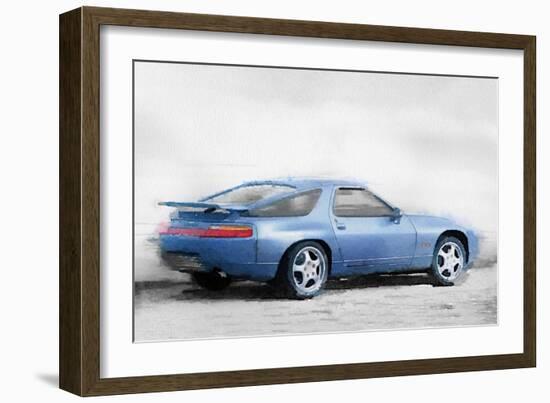 Porsche 928 Watercolor-NaxArt-Framed Art Print