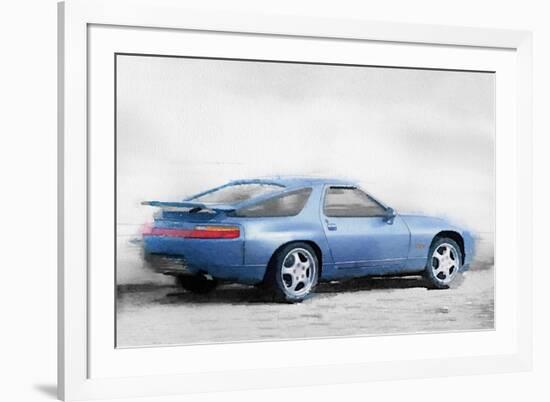 Porsche 928 Watercolor-NaxArt-Framed Art Print