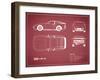 Porsche 944 Turbo-Maroon-Mark Rogan-Framed Art Print