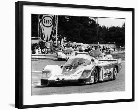 Porsche 956 Driven by Jacky Ickx and Derek Bell, 1982-null-Framed Photographic Print