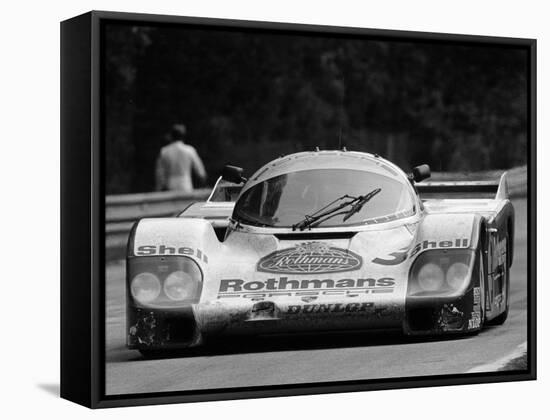 Porsche 956 on its Way to Winning the Le Mans 24 Hour Race, France, 1983-null-Framed Stretched Canvas