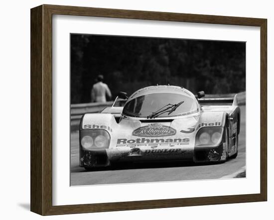 Porsche 956 on its Way to Winning the Le Mans 24 Hour Race, France, 1983-null-Framed Photographic Print