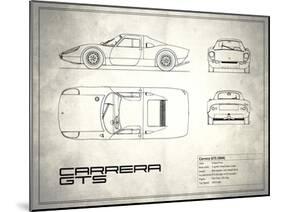 Porsche Carrera GTS White-Mark Rogan-Mounted Art Print