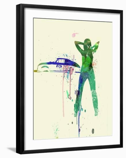 Porsche Girl-NaxArt-Framed Art Print