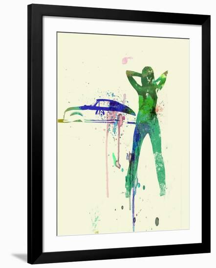 Porsche Girl-NaxArt-Framed Art Print