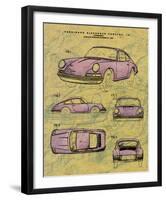 Porsche Patent-null-Framed Art Print