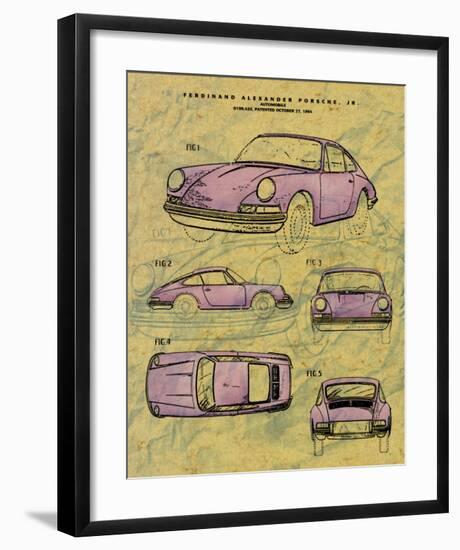 Porsche Patent-null-Framed Art Print