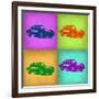 Porsche Pop Art 1-NaxArt-Framed Premium Giclee Print