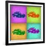 Porsche Pop Art 1-NaxArt-Framed Premium Giclee Print