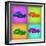 Porsche Pop Art 1-NaxArt-Framed Art Print