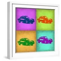 Porsche Pop Art 1-NaxArt-Framed Art Print