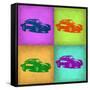 Porsche Pop Art 1-NaxArt-Framed Stretched Canvas