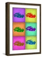 Porsche Pop Art 2-NaxArt-Framed Art Print