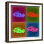 Porsche Pop Art 3-NaxArt-Framed Premium Giclee Print